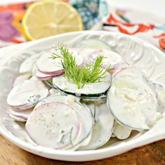 Keto Creamy Cucumber Salad