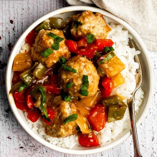 Sweet and Sour Turkey Meatballs