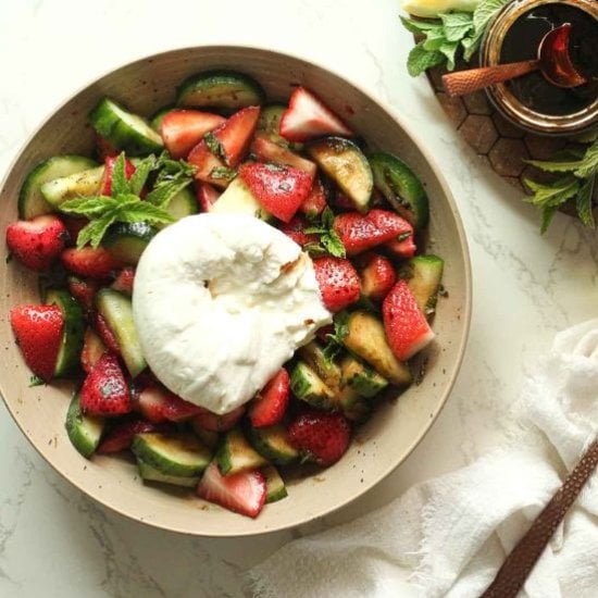Cucumber Strawberry Salad