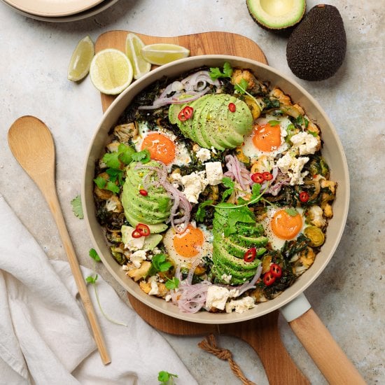 Green Shakshuka with Avocado