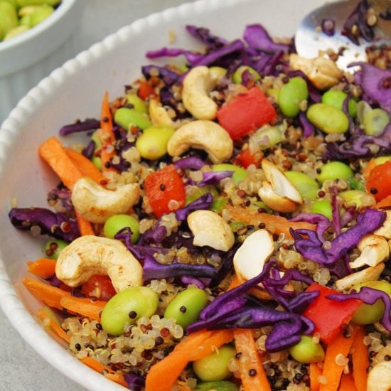 Crunchy Thai Quinoa Edamame Salad