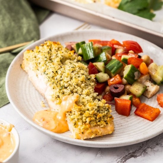 Herb and Panko Crusted Salmon
