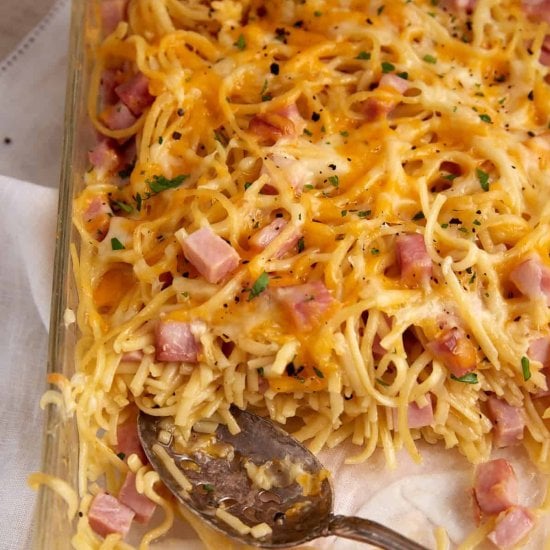 Ham and Cheese Casserole Noodles