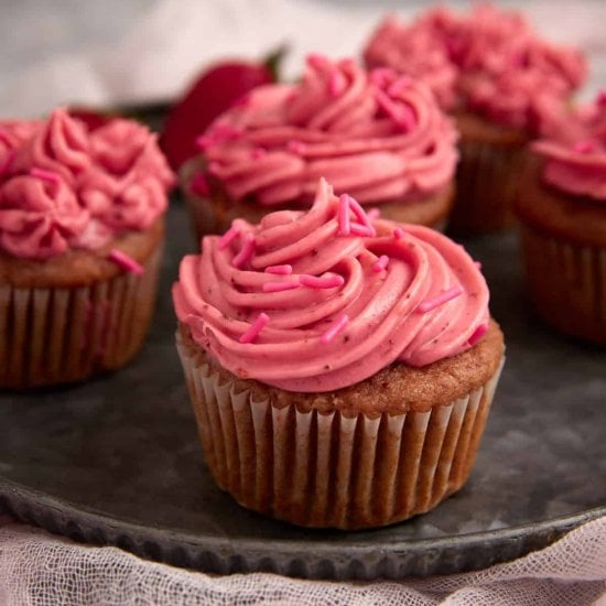 Strawberry Filled Cupcakes