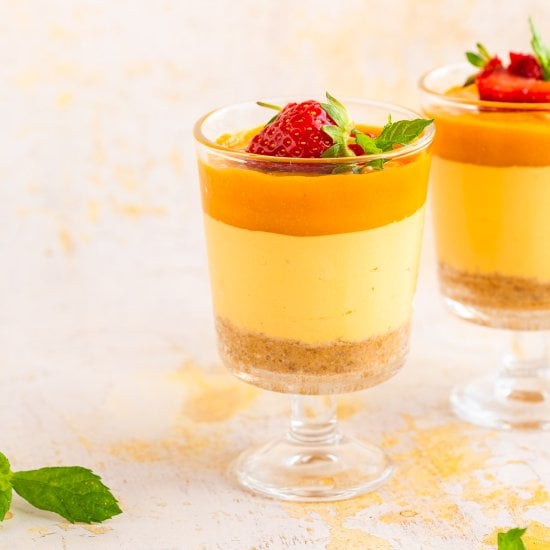 Mango Cheesecake (No Bake, No Eggs)