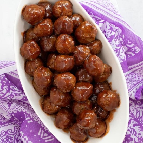 3-Ingredient Grape Jelly Meatballs
