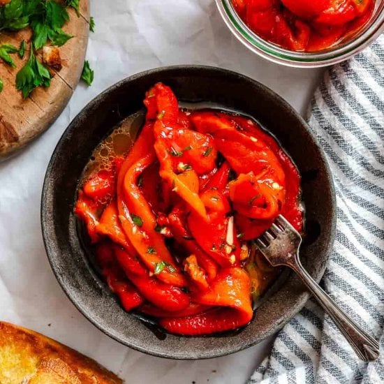 Marinated Roasted Red Peppers