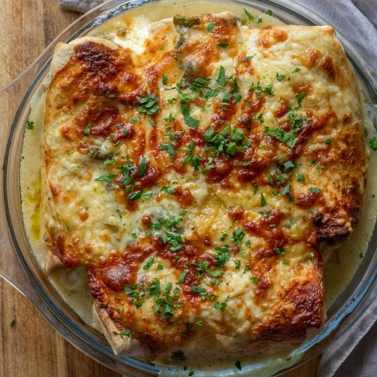 Air Fryer White Chicken Enchiladas