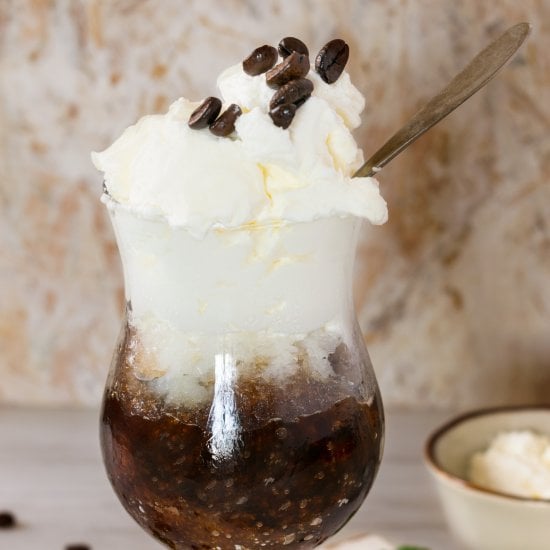 Coffee Granita with Whipped Cream