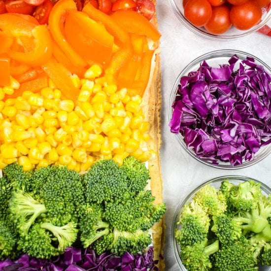 Rainbow Veggie Pizza