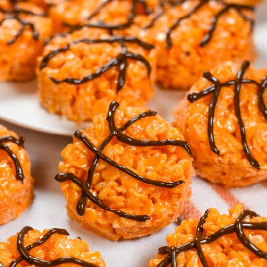 Basketball Krispie Treats