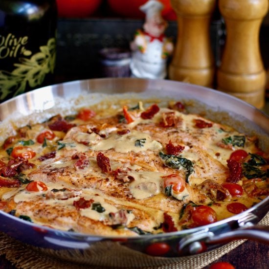 Tuscan Pan-Seared Salmon