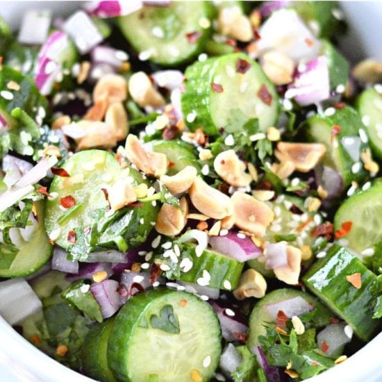 Low Carb Thai Cucumber Salad