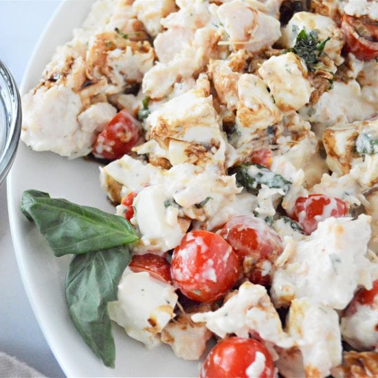 Low Carb Caprese Chicken Salad
