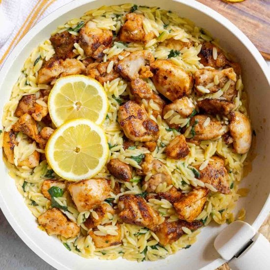 One Pan Lemon Chicken Orzo