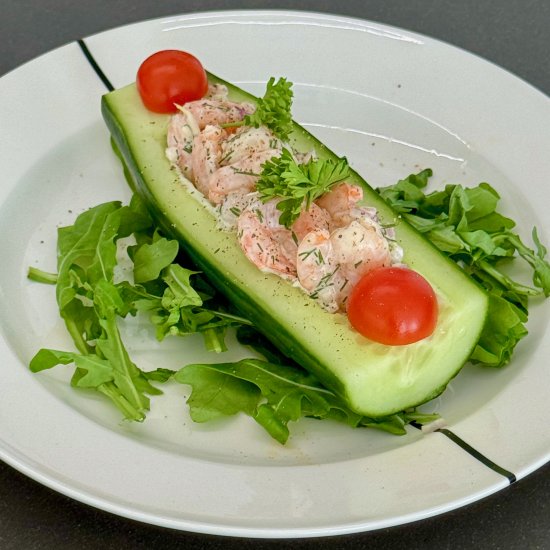 Shrimp in a Cucumber Boat