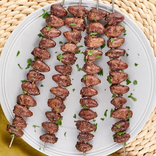 Grilled Chicken Hearts
