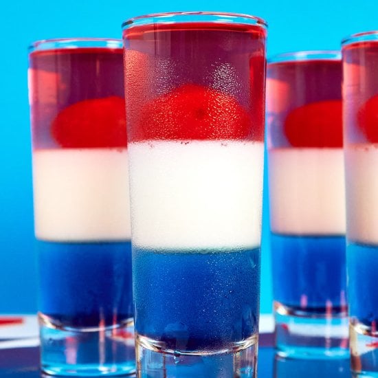 Red, White and Blue Jello Shots