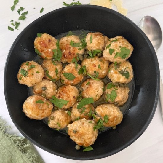 Chicken Piccata Meatballs (GF)