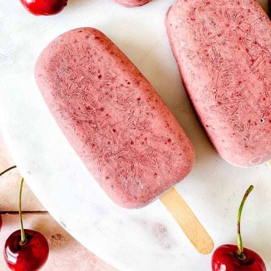 Cherry Coconut Popsicles