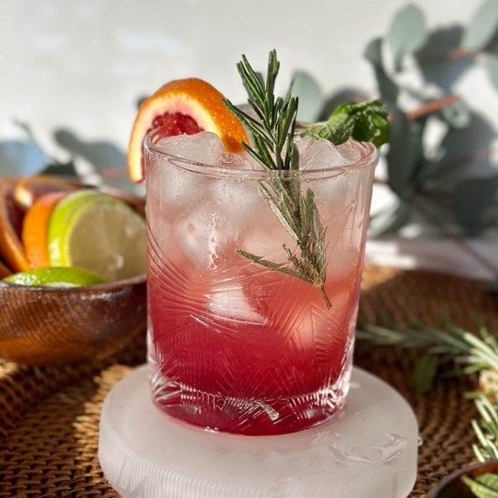 Blood Orange Mineral Mocktail