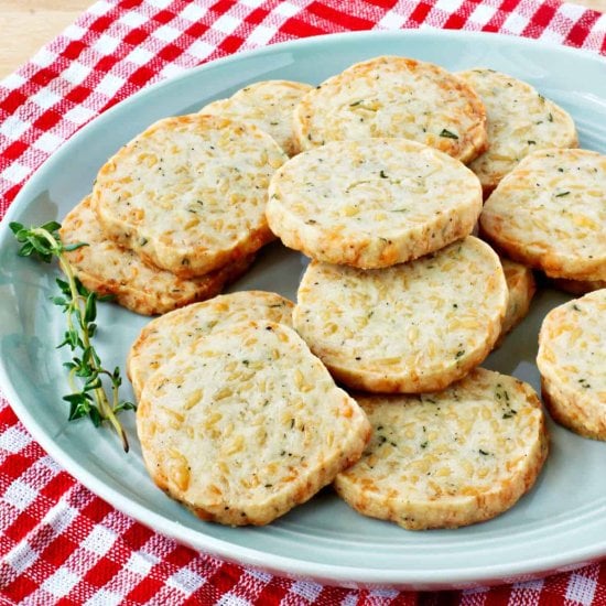 Parmesan and Thyme Crackers
