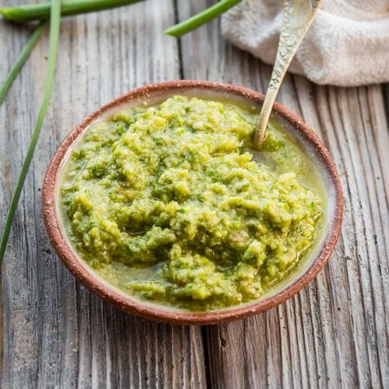 Garlic Scape Pesto