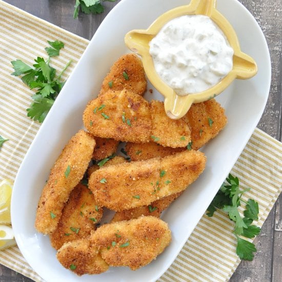 CRISPY Homemade Fish Sticks