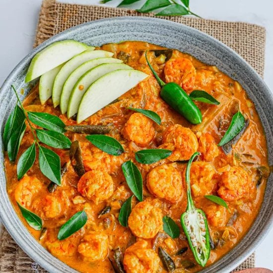 Raw Mango Prawn Curry Kerala Style