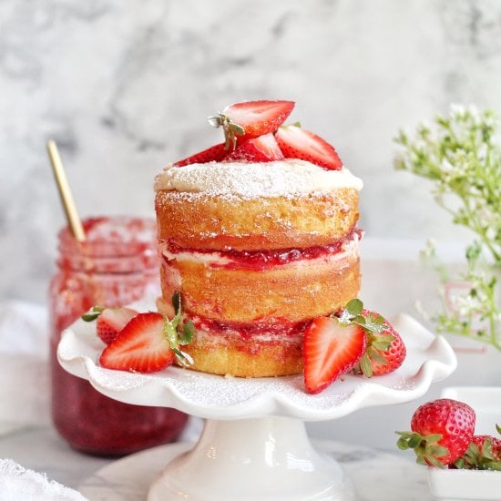 Strawberry Jam Cake