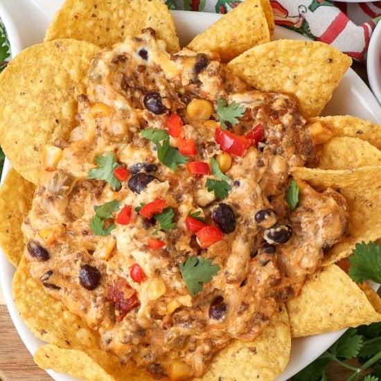 Cheesy Beef Taco Dip