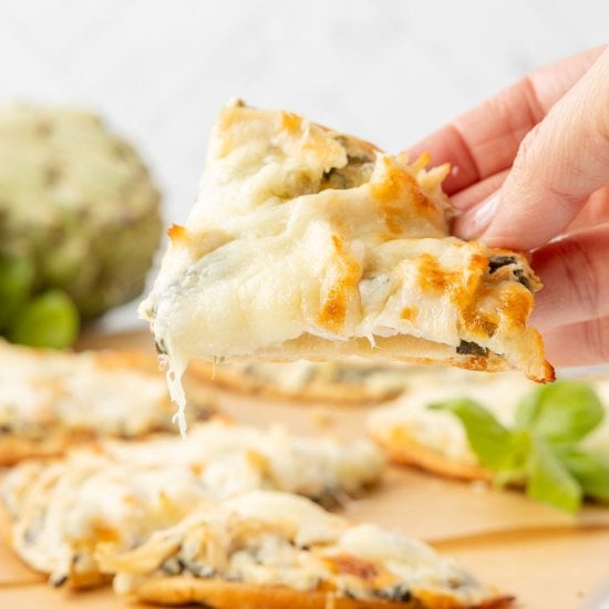 Chicken Spinach Artichoke Pizza