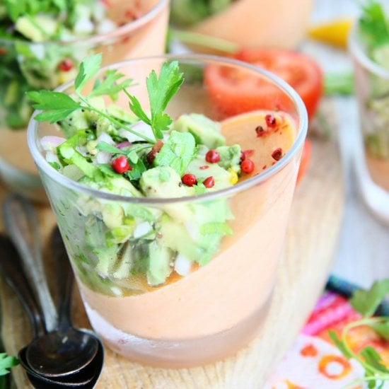 Tomato Mousse with Avocado