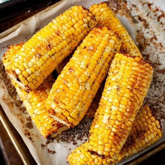 Oven Roasted Corn on the Cob