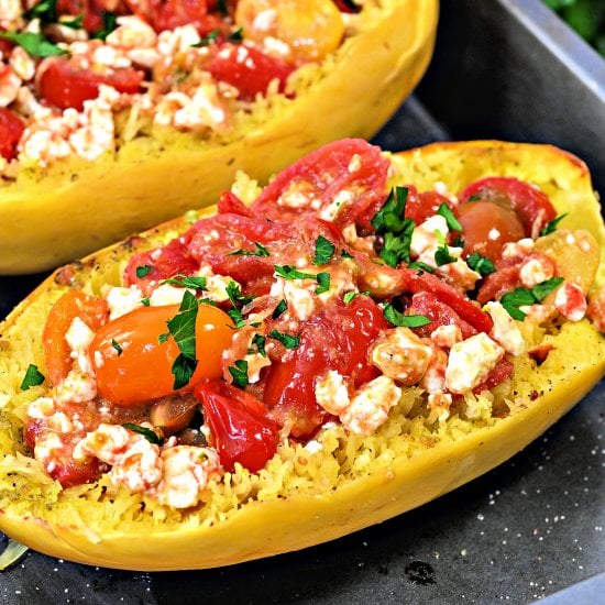 Feta and Tomato Stuffed Squash