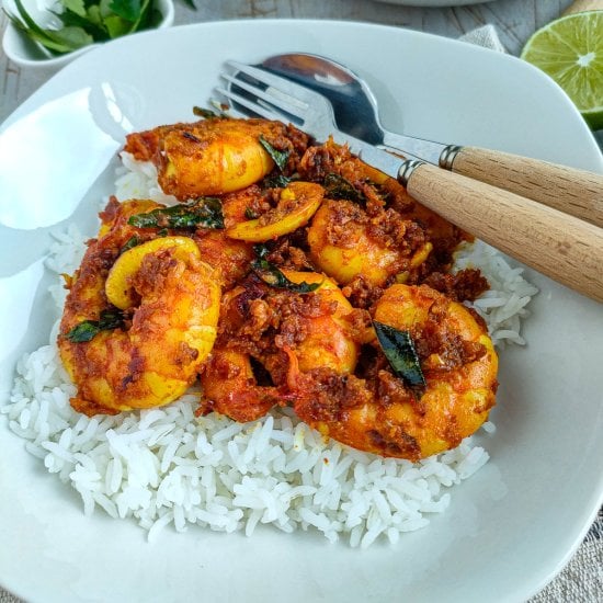 Simplified Kerala Prawn Roast