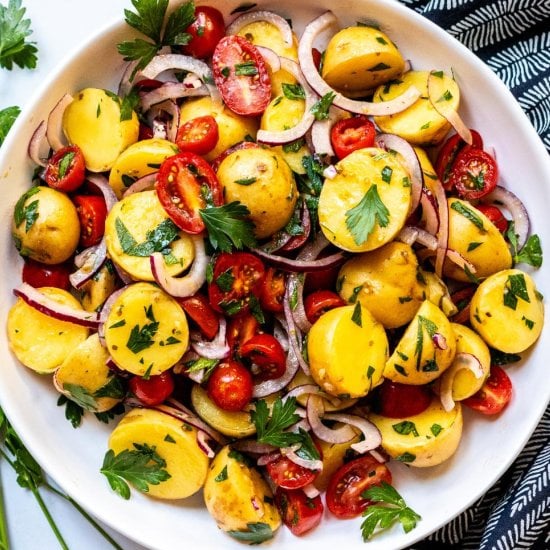 Italian Potato Salad with Tomatoes