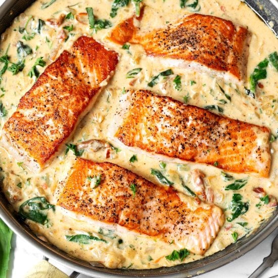 Creamy Garlic Tuscan Salmon