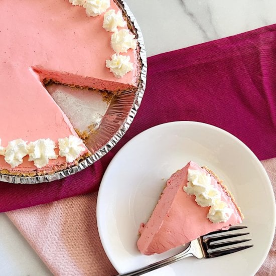 Raspberry Cream Jell-O Pie