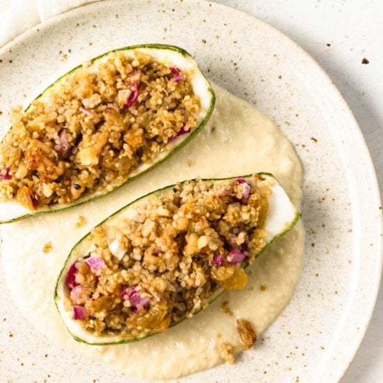 Vegan Stuffed Zucchini