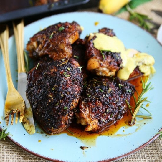 Roasted Chicken Thighs with Banana