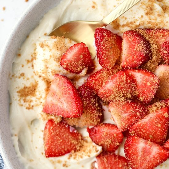 Strawberry Cheesecake Yogurt Bowl