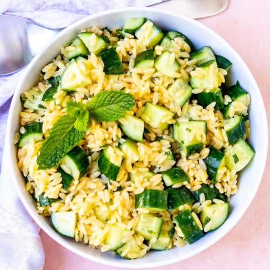 Lemon Cucumber Orzo Salad