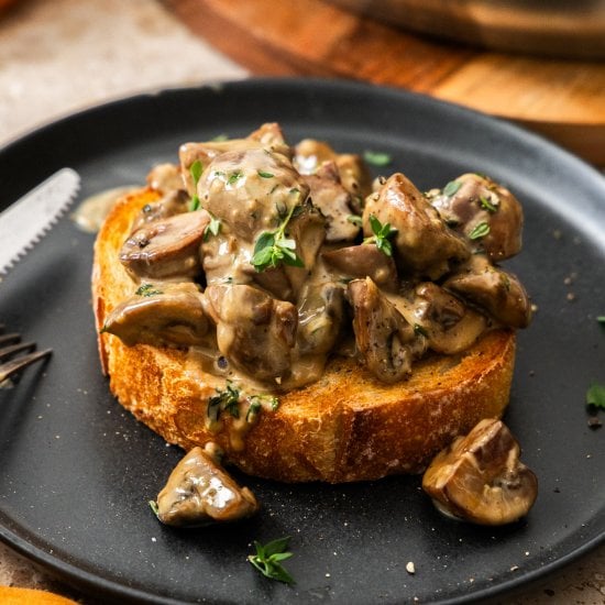 Creamy Garlic Mushrooms