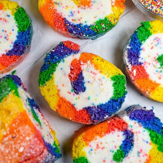 Rainbow Cake Roll