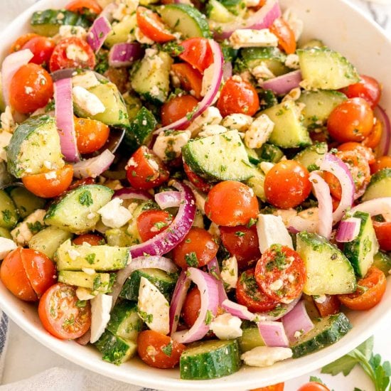Cucumber Tomato Feta Salad Recipe