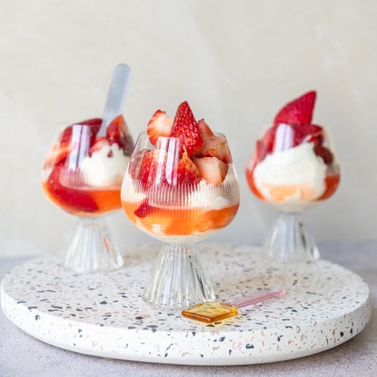 Boozy Strawberries and Cream