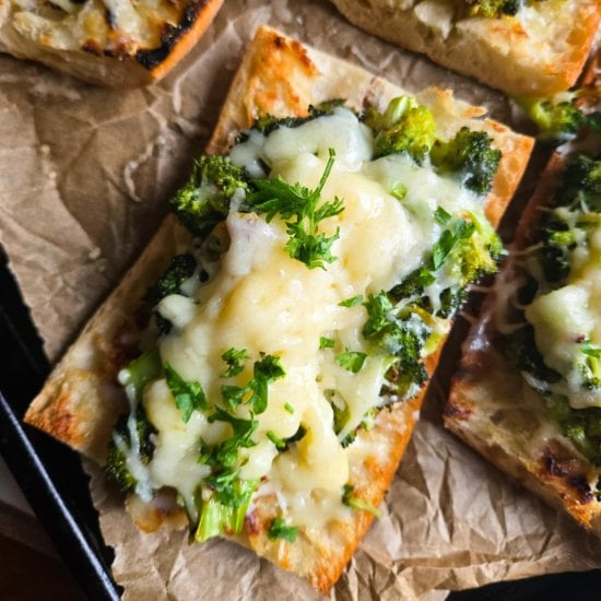 Cheesy Broccoli Baguettes