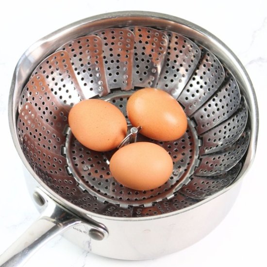 Steamed Hard-Boiled Eggs