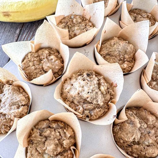 Cottage Cheese Banana Muffins